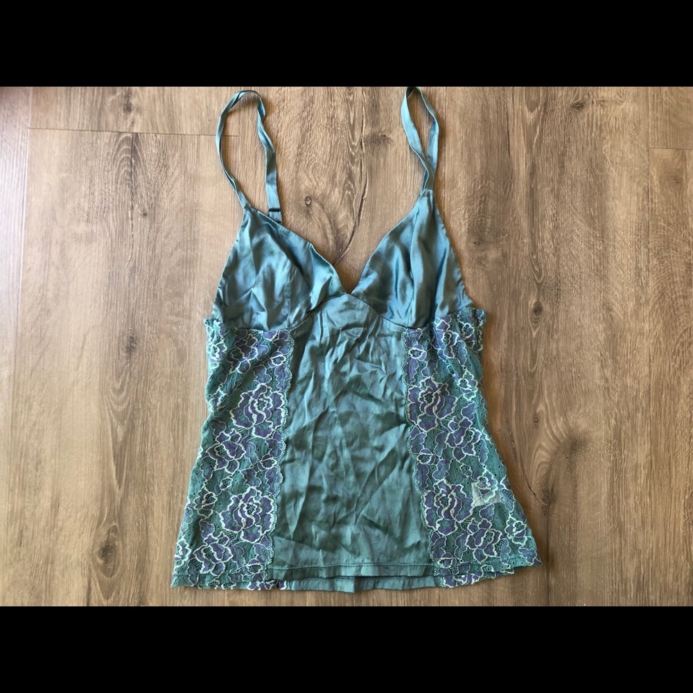 Silk and lace cami top